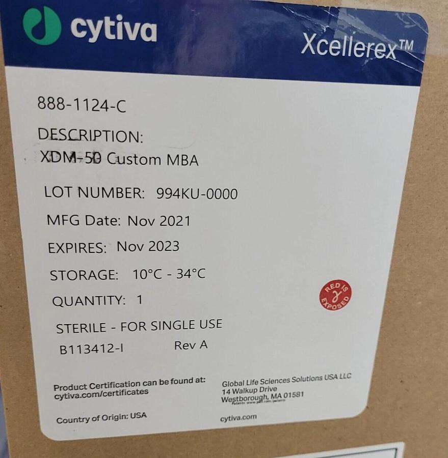 GE Cytiva  AKTA Xcellerex  XDM-50 Mixing Bag 888-1124-C