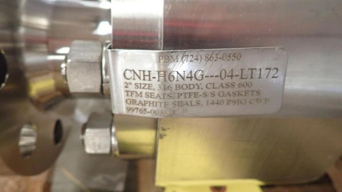 PBM 2" CN Series Cryogenic valve, 316, class 600, CNH-H6N4G---04-LT172