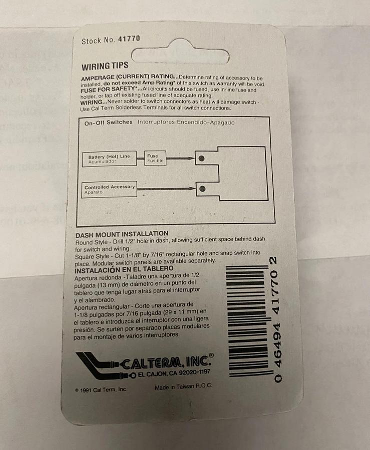 Lot of 4, Chrome CalTerm 35 AMP Toggle Switch, Heavi-Load rated