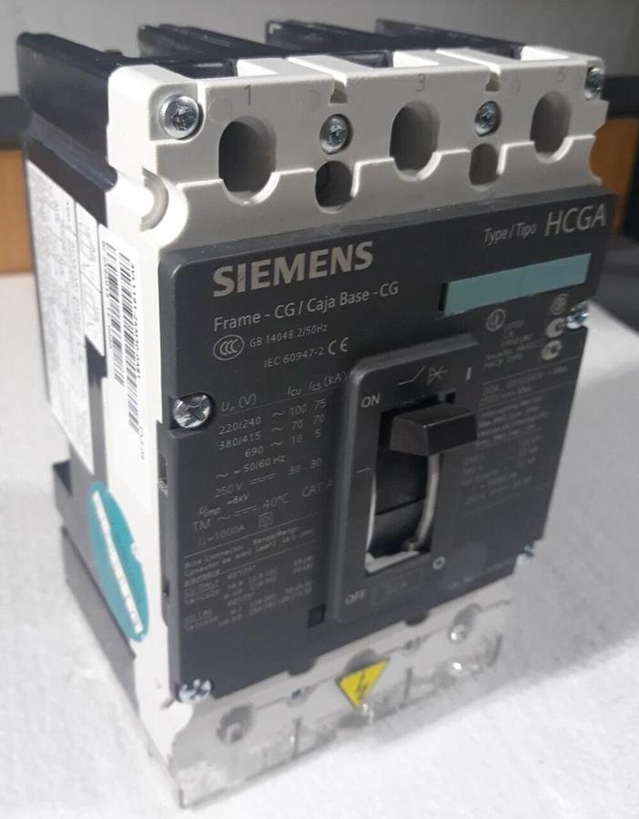Used Siemens HCX3B090  Type HCGA  90A  3 pole Circuit Breaker