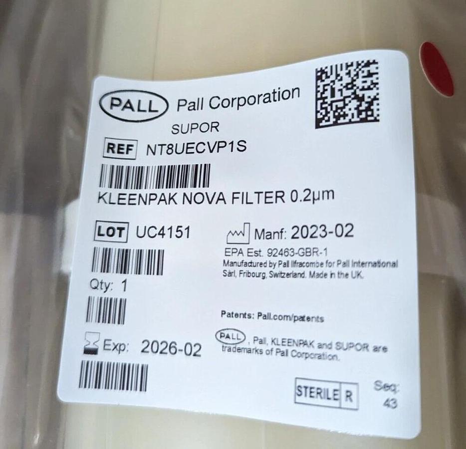 Pall Supor® EX Grade ECV Filter, NT8UECVP1S KLEENPAK NOVA FILTER 0.2 µm, PES 30"