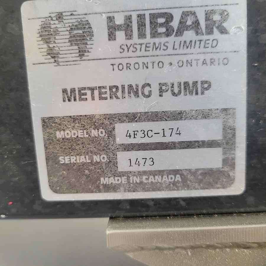 Used HIBAR SYSTEMS 4F3C-174 high-precision plunger metering pump Hi Bar