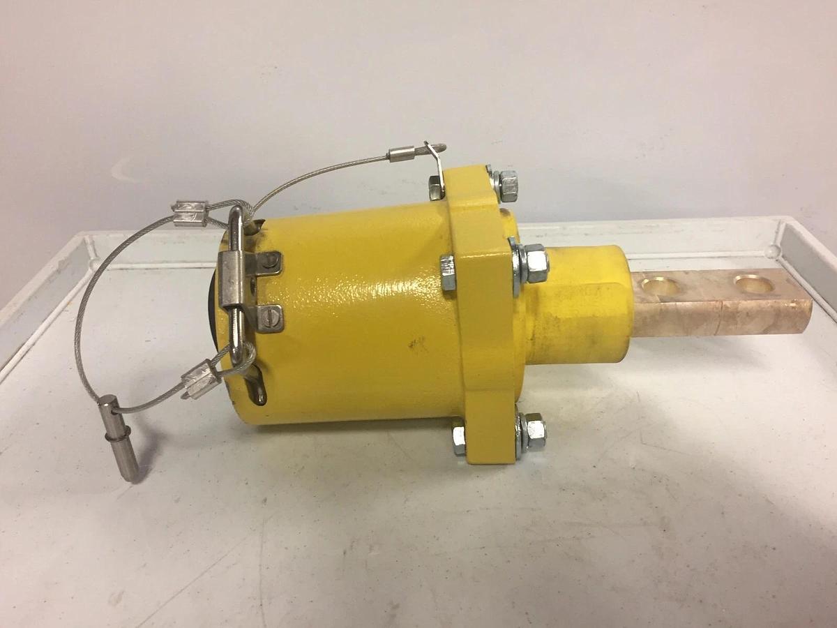 Used Leviton Rhino-Hide 49 Series Female Panel Mounted Receptacle - Yellow