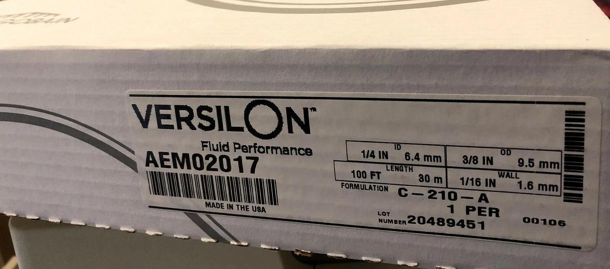 Versilon® Tubing C-210-A 3/8" OD x 1/4" ID x 1/16" Wall x 100 Ft Coil- AEMO2017