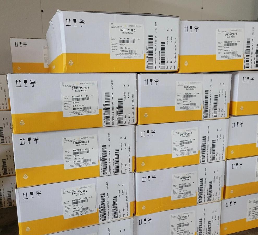 Sartopore 2 Sterile Midicap Filters 4/pk, 0.45 + 0.2 µm, Sartorius 5445307H9--SS