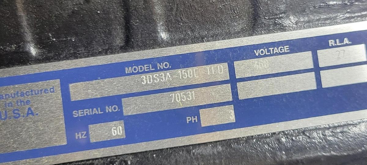 Refurbished Copeland 3DS3A-150E-TFD, 15 HP, 460V, 3 PH Semi-Hermetic (Discus) Compressor