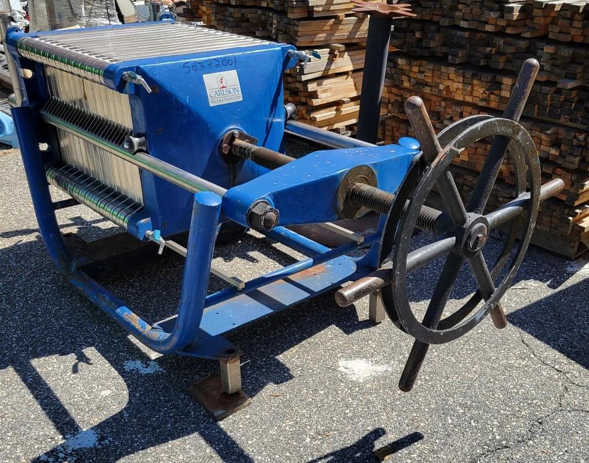 Used Carlson Manual Stainless Steel Plate and Frame filter press