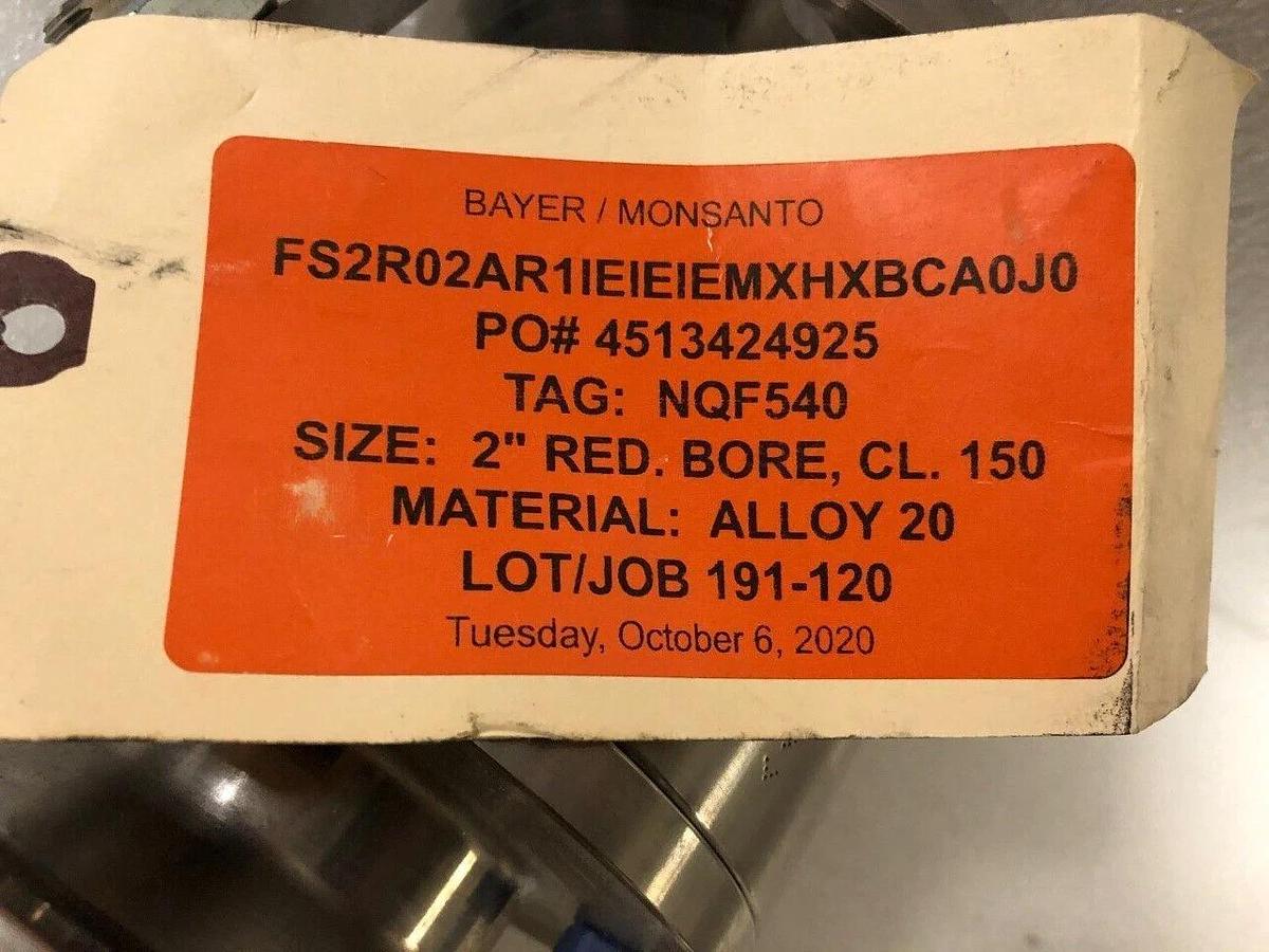 Sesto Alloy 20,  2" Reduced Bore Ball valve 2" x 1  1/2",  CL 150