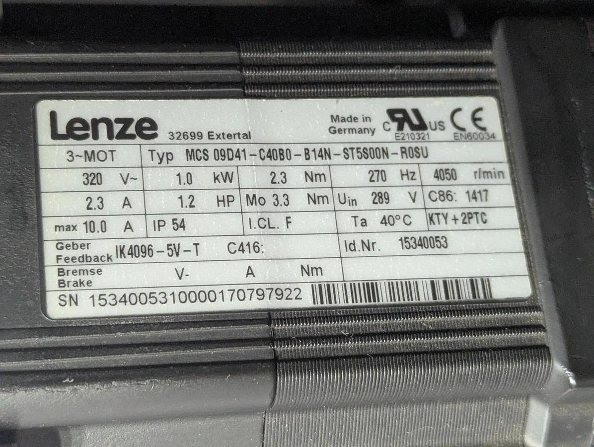Used Masterflex Peristaltic Pump  77601-60 with Lenze MSC09D41 &E94P04 controller