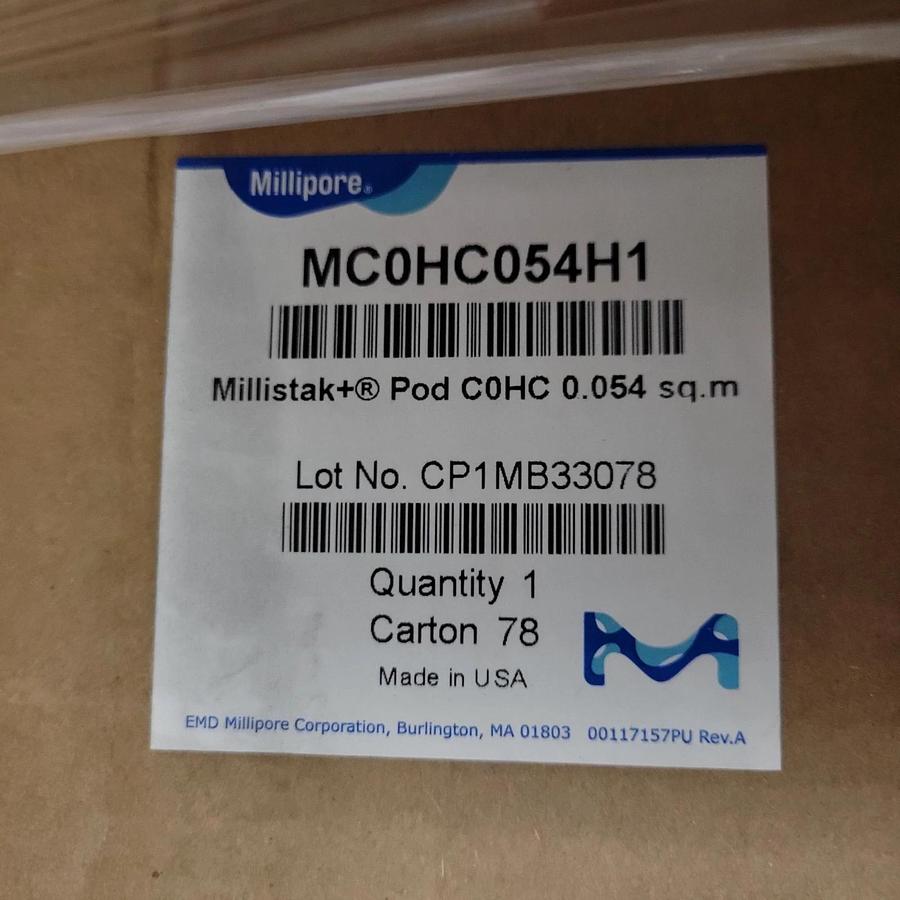 MC0HC054H1 Millipore Millistak+ Pod C0HC Pod Depth Filter 0.054 m2 area