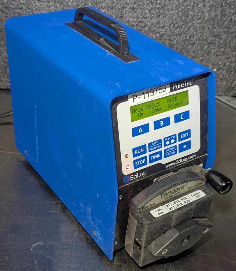 Used SciLog ChemTec 600RPM Peristaltic Pump with Tandem head pump Model 1081