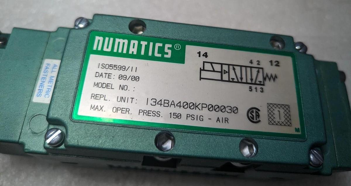 NUMATICS 134BA400KP00030 SOLENOID VALVE 150 PSIG-AIR