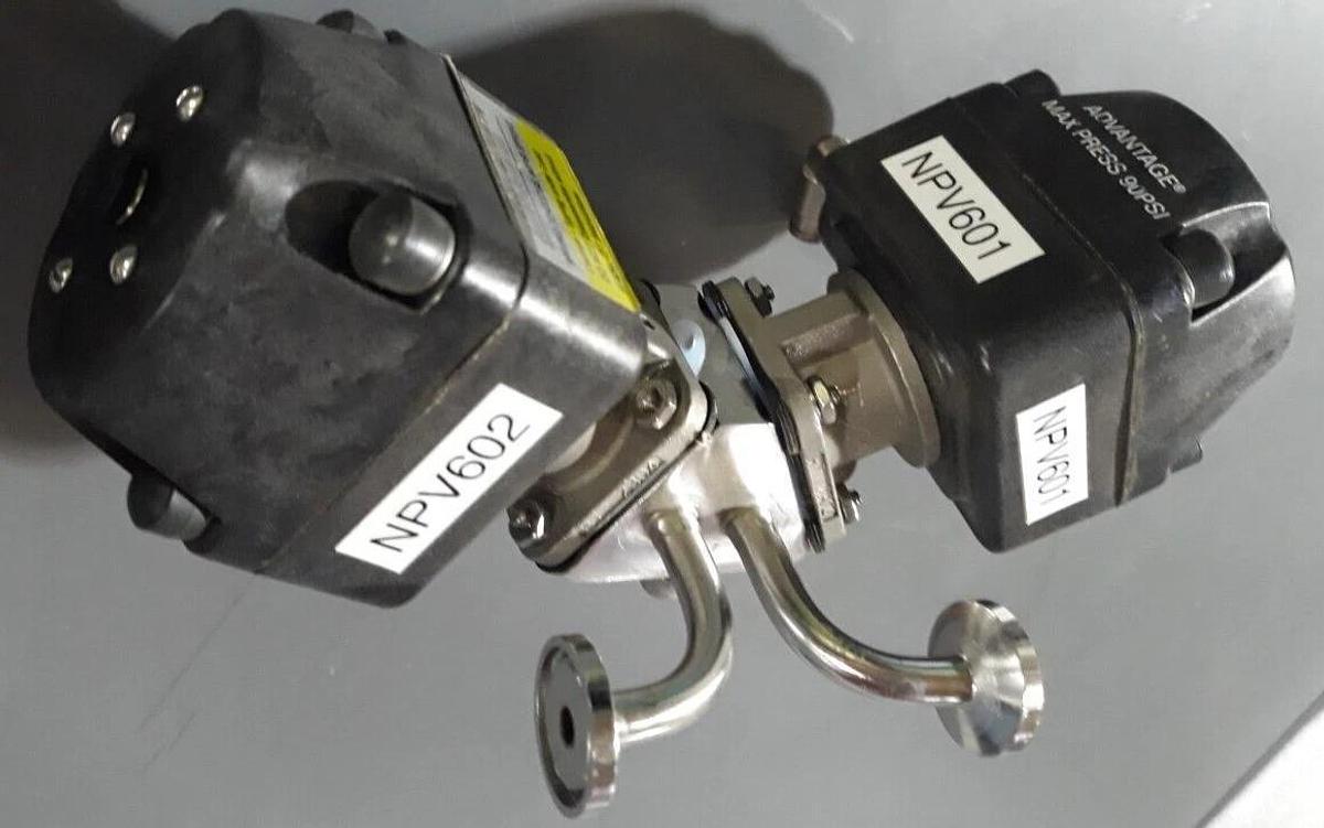 Used ITT ADVANTAGE SPRING-TO-CLOSE 2 VALVES 90 PSI MAX