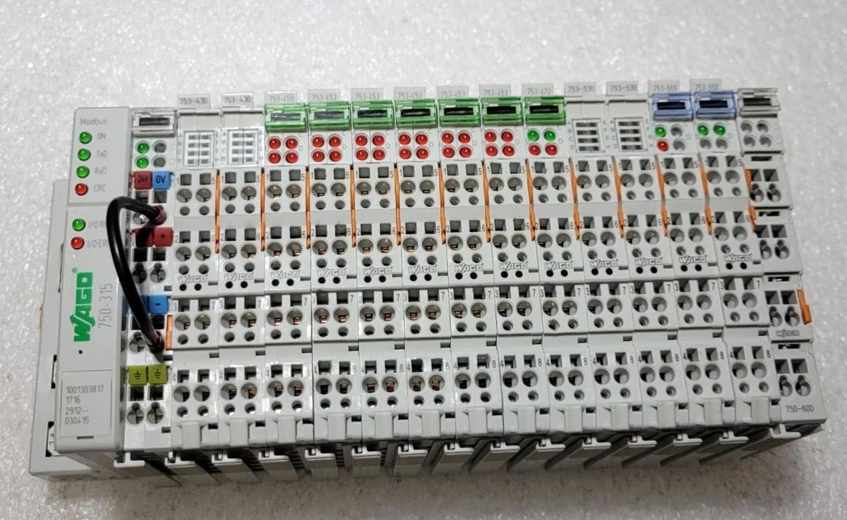 Used WAGO 750-315 Fieldbus Coupler MODBUS RTU with many modules