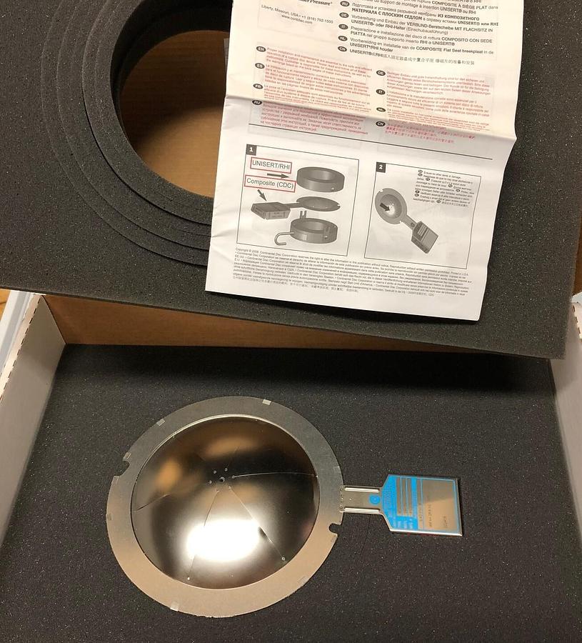 Continental Rupture Disc 6" CDCV-G (FS), 9.4 psig @ 72 Deg. F, 316-Teflon-HAST
