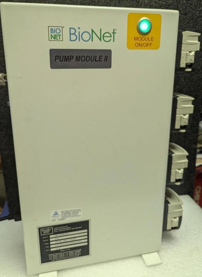 Used Broadley James BioNet  Pump Module II  PM4-106353-0201 W/ 4 , 314DVP  Pump head