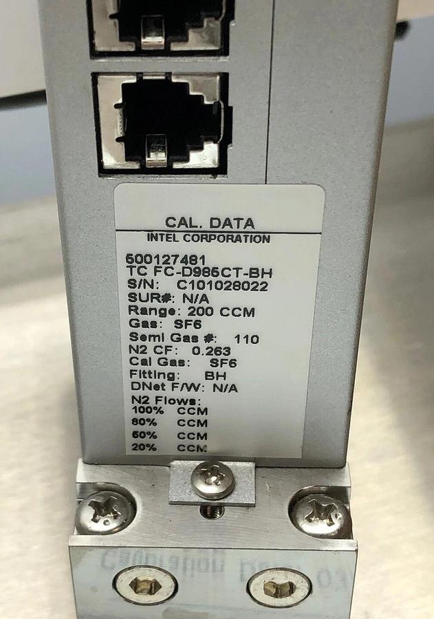 Aera Advanced Energy FC-D985c TC FC-D985CT-BH 200 CCM, SF6 Mass Flow Controller