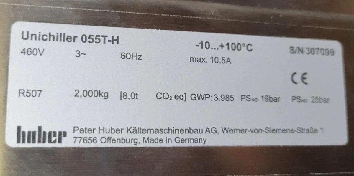 Used Huber Unichiller 055T-H Refrigerated Heating Circulator -10...100 °C w/Pilot ONE