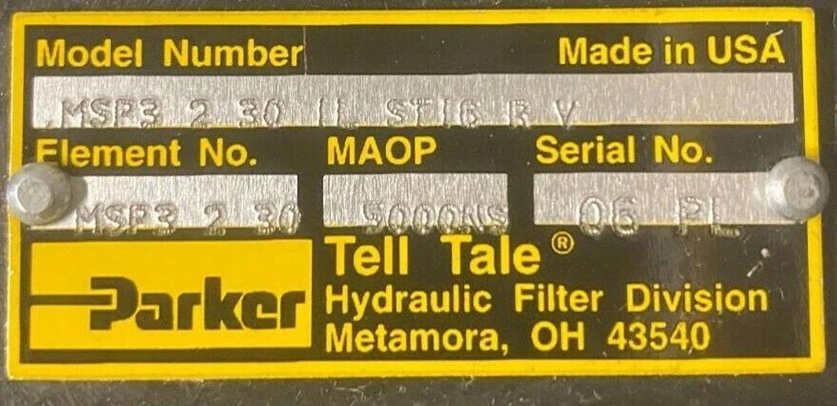 Parker MSP3-2-30-IL-STI6-R-V Hydraulic Filter