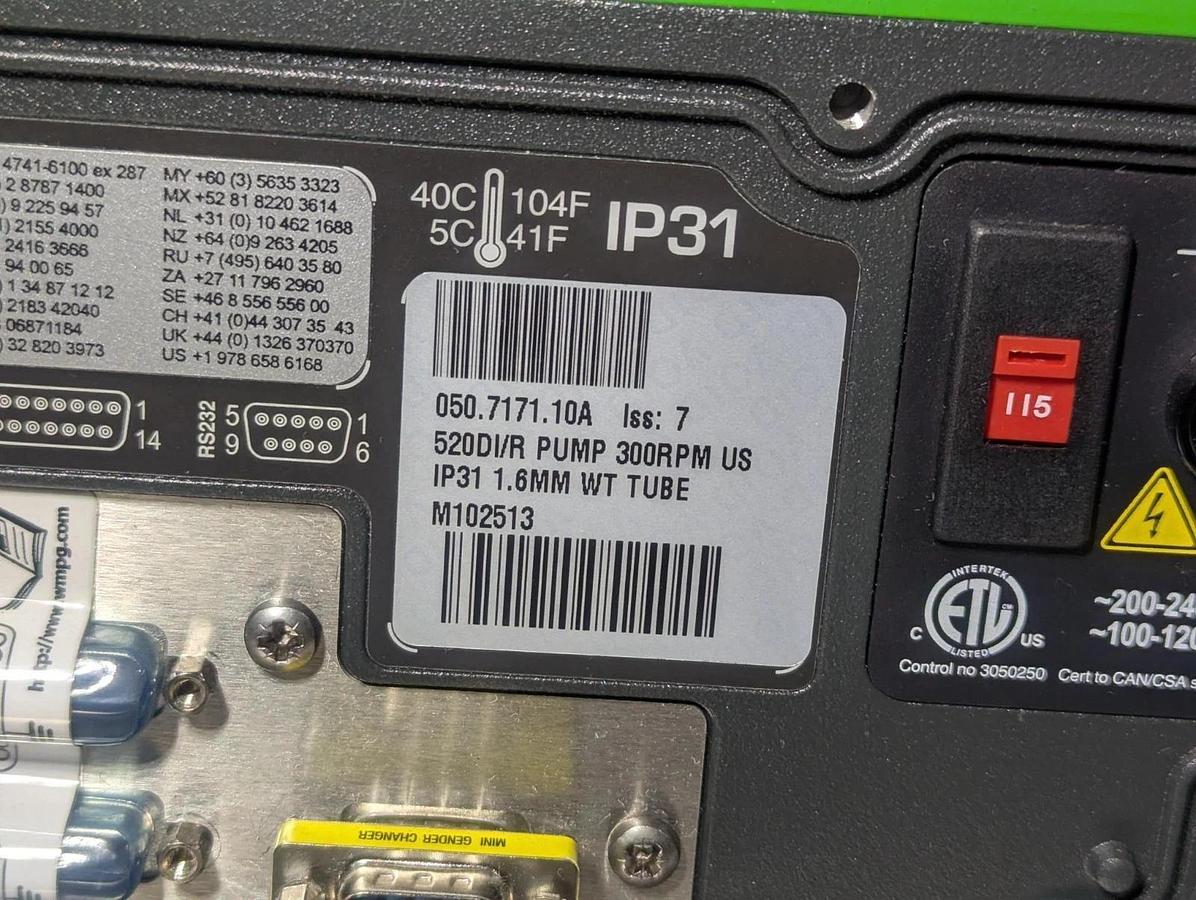 Used Watson Marlow 520DI/R Peristaltic Pump