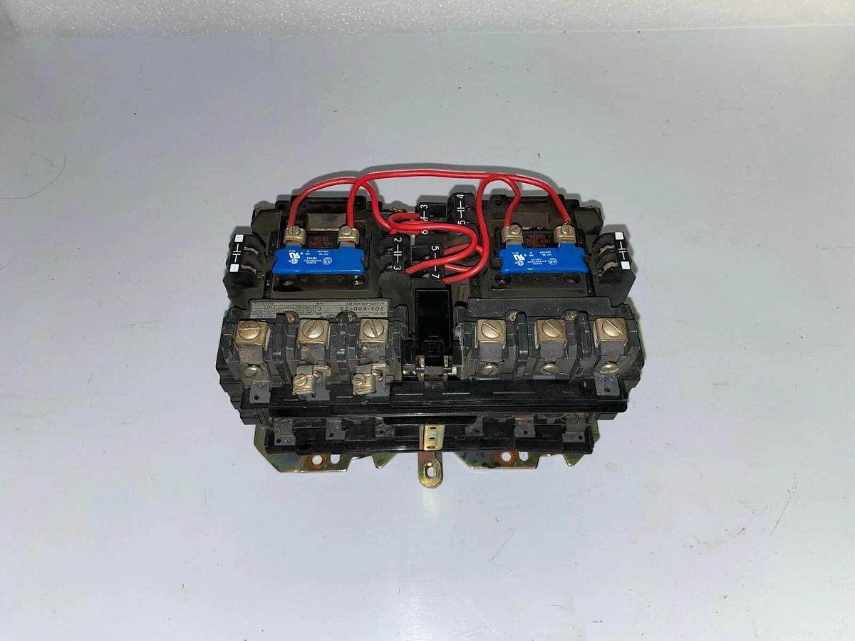 Used Allen Bradley 5O5-BOD-23 Reversing Starter Ser C SIZE 1 115/120V (D6)