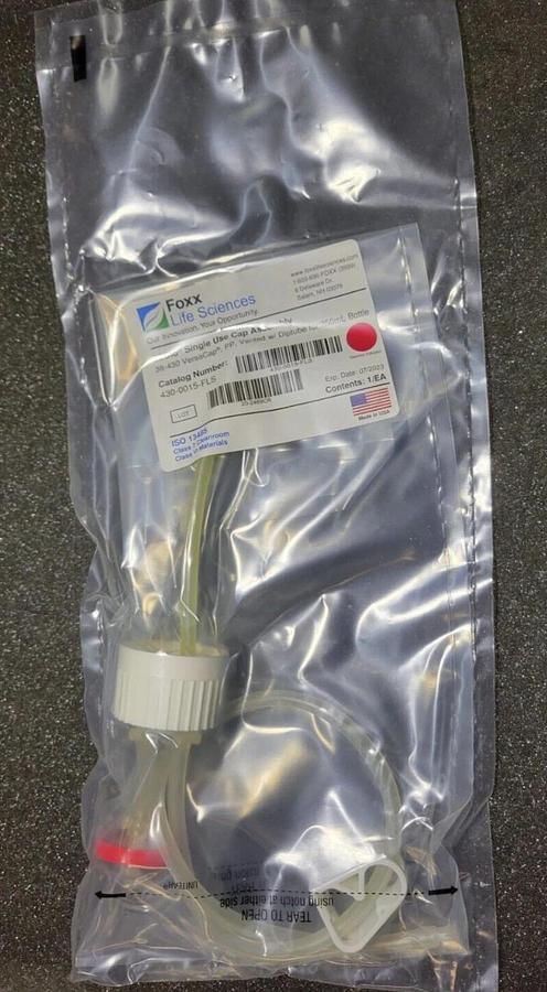 430-0015-FLS - Single Use-Cap Assembly for 250 mL Bottles, Foxx Life Sciences