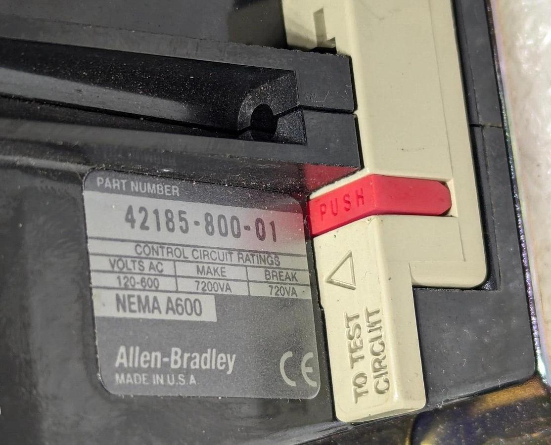 Size 1  Allen Bradley 509-BOD W/ 595-AB ,595-A , 42185-800-01 Auxiliary Contact