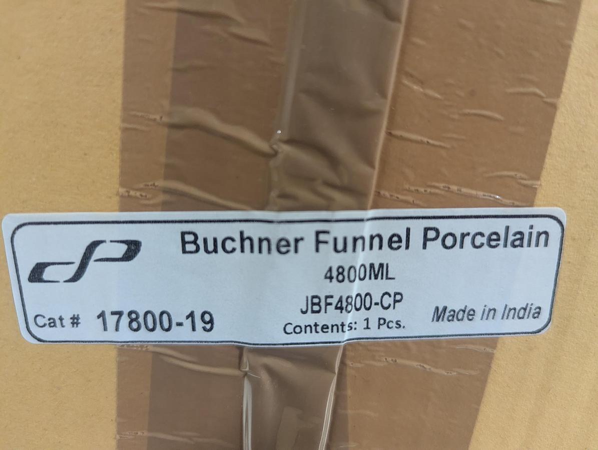 2023 Cole-Parmer JBF4800-CP Buchner Funnel Porcelain 4800ml Cole-Parmer JBF4800-CP Buchner Funnel Porcelain 4800ml