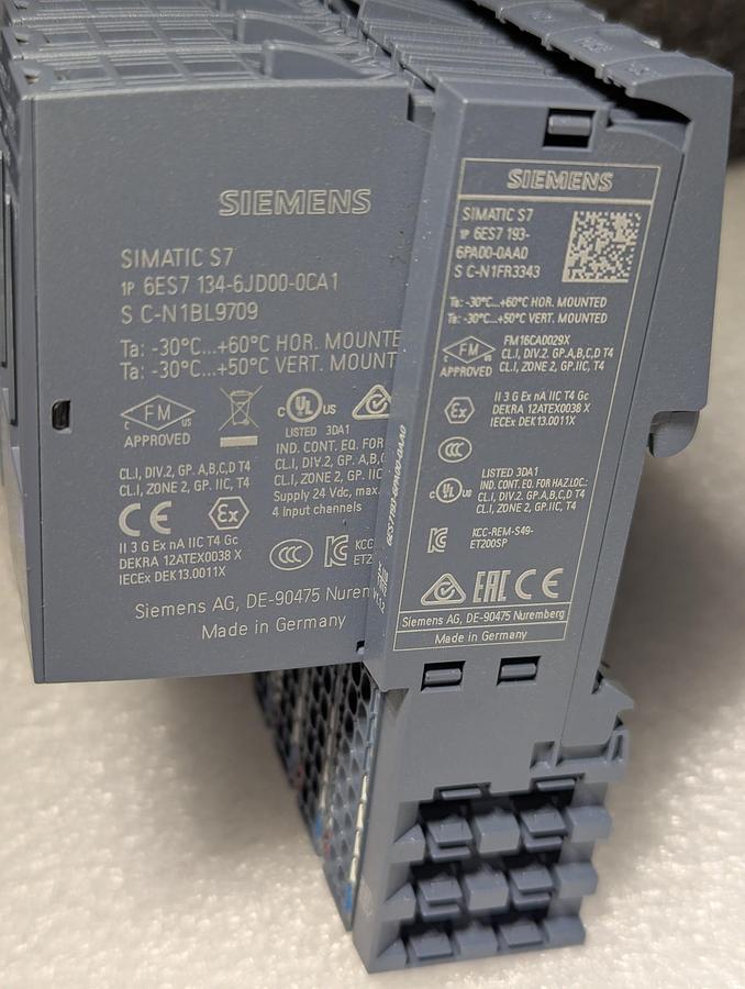 Used Siemens Simatic CPU 1515SP PC2 ET 200SP with Simatic S7 6ES7 134-6JD00-0CA1