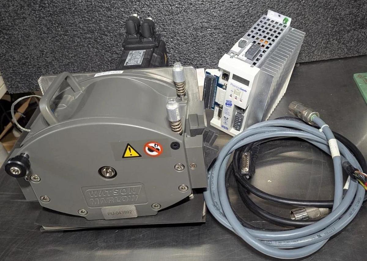 Used Watson Marlow Peristaltic Pump 073.0104.000 w/ Lenze MSC09D41 &E94P04 controller