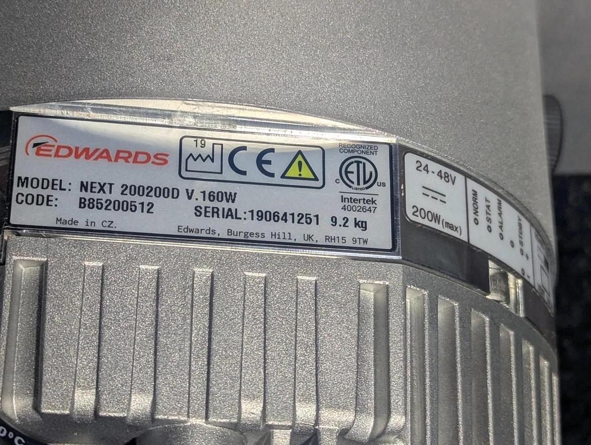 Used Edwards NEXT 200200D Compound Turbomolecular Vacuum Pump V. 160W