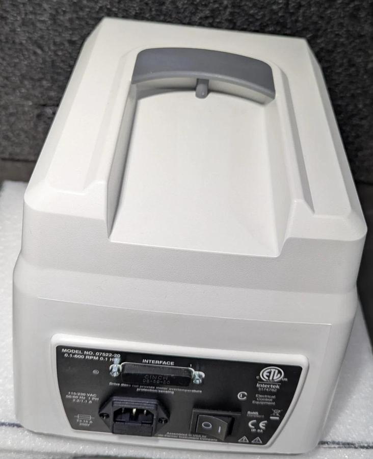 Used Masterflex L/S 07522-20 Peristaltic Pump w/ Easy-Load 3 Pump Head 77800-60