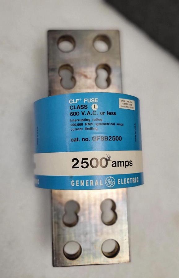 GF8B2500 General Electric (GE) CLF Fuse, Class L, 600V 2500A