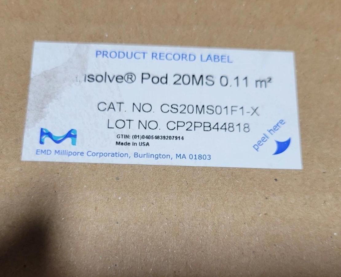 CS20MS01F1-X  Millipore Clarisolve Pod Depth Filter 20MS, 20µm,  area 0.11 m²
