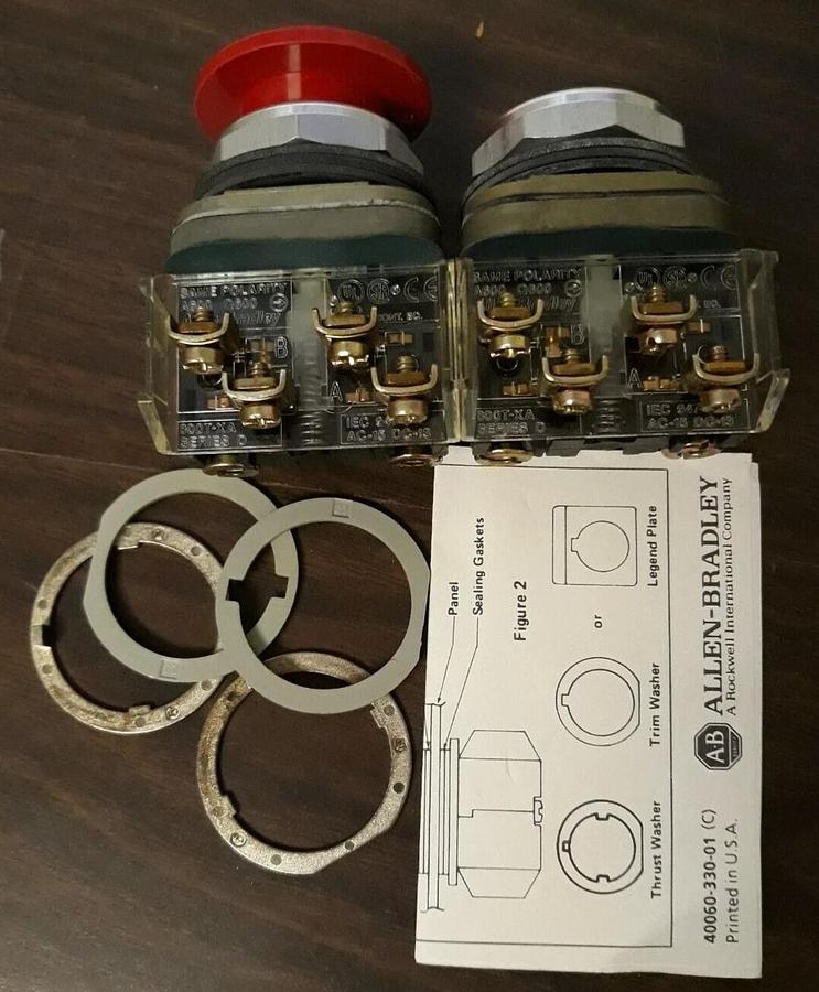Allen-Bradley 800T-FC16F  Red/Green Push Button Switch