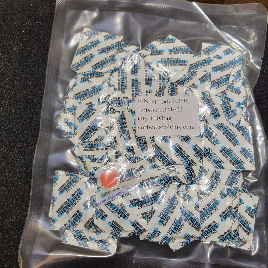 Stay Fresh 100cc Oxygen Absorber Sorbent Systems 100 pack