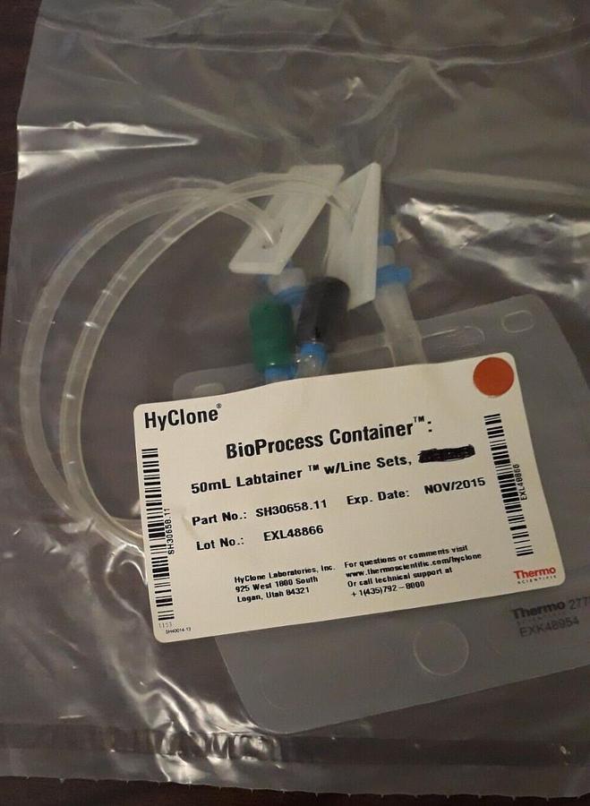 Thermo Hyclone BioProcess Container SH30658.11 50ml Labtainer W/ Line Sets