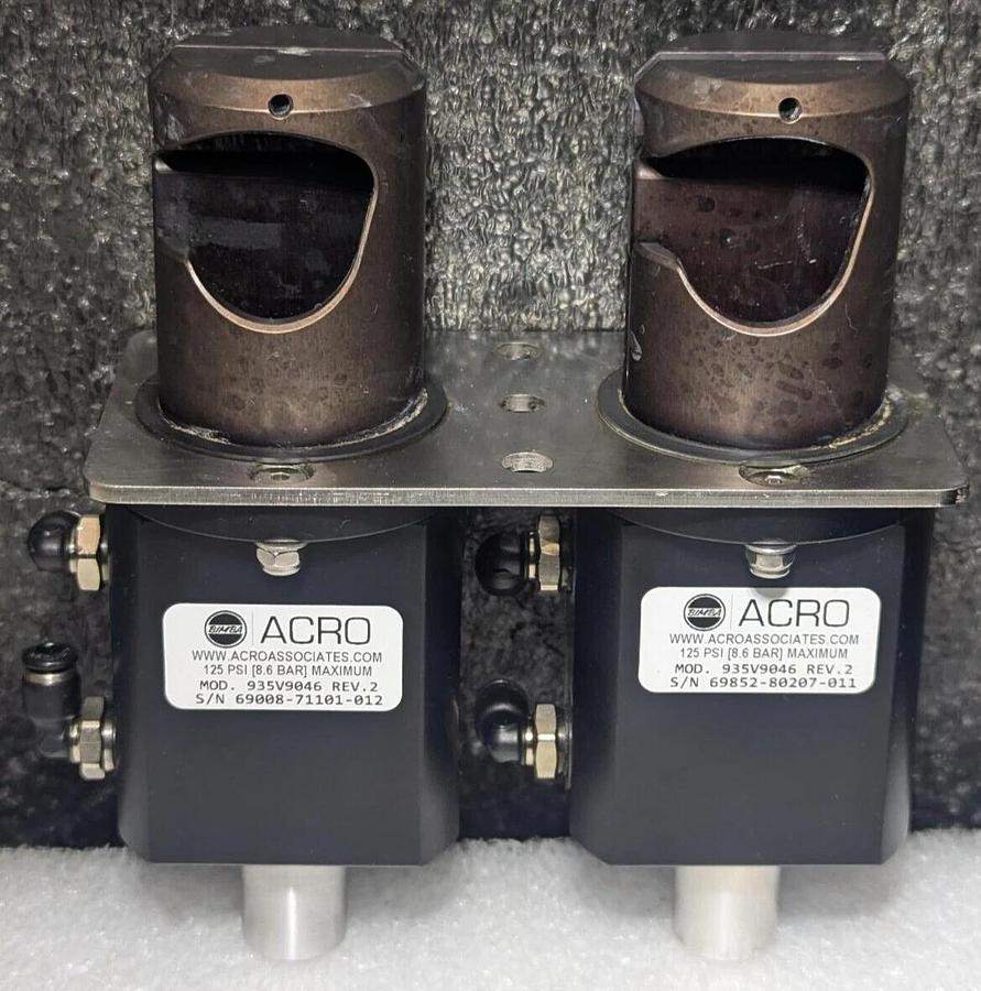 Used 2  Acro Bimba  3/4"- 1"   935V9046 REV2 Pneumatic Pinch Valve 125PSI