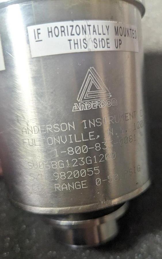 Used Anderson Instrumens SV068G123G1200 Cal Range 0.50PSIG PRESSURE TRANSMITTER