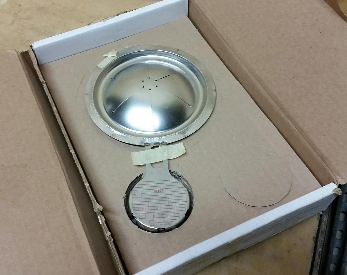 (3)  4" Oseco COV Rupture Disc 31.9 psig @ 72°F,  316/PFA/316