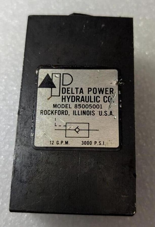 Delta Power 85005001 3000PSI 12GPM Relief Valve