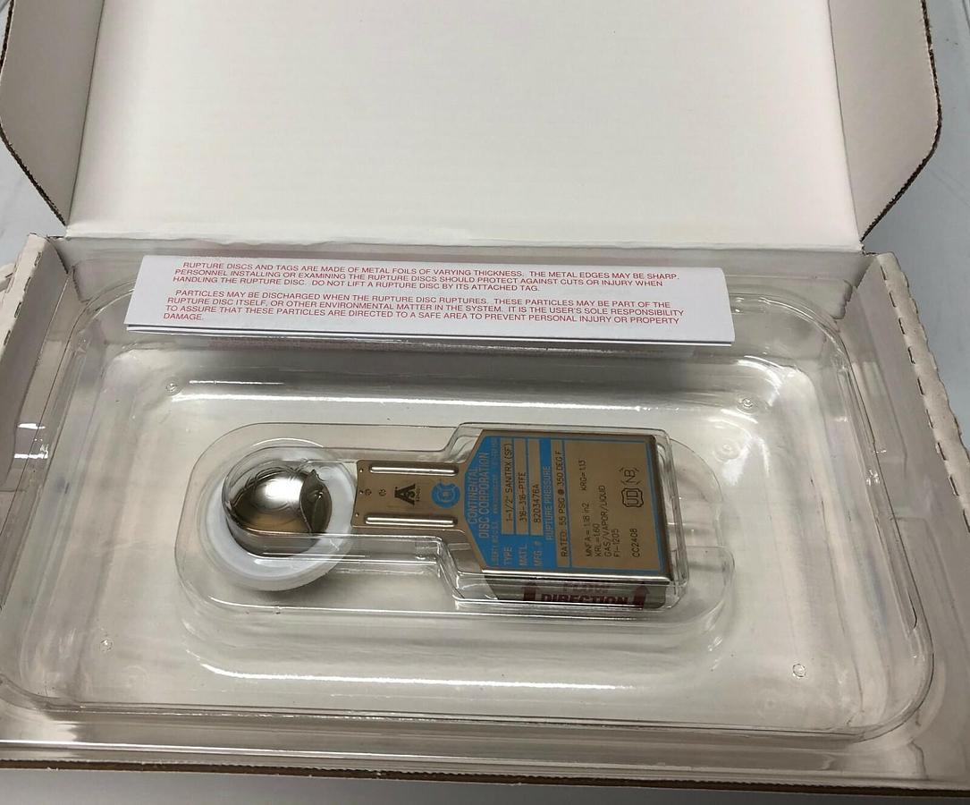 Continental Rupture Disc 1 1/2" SANITRX (SF), 55 psig @ 350 Deg. F, 316/316/PTFE