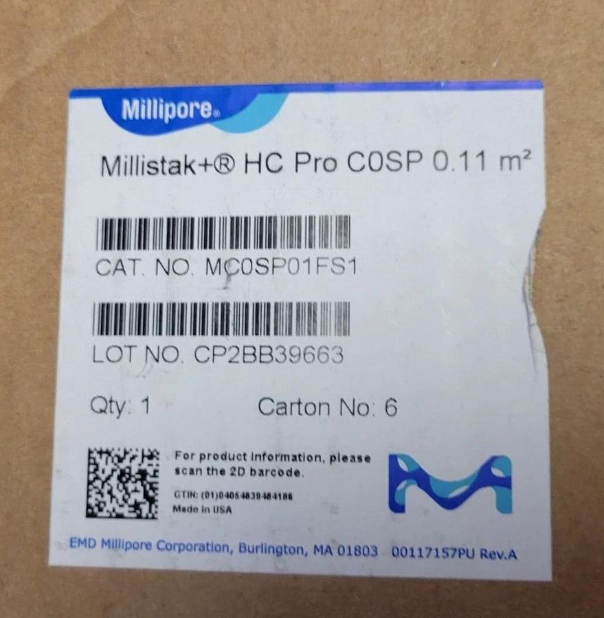 Millipore Millistak + HC Pro MC0SP01FS1 0.11 SQ.M hydrophilic
