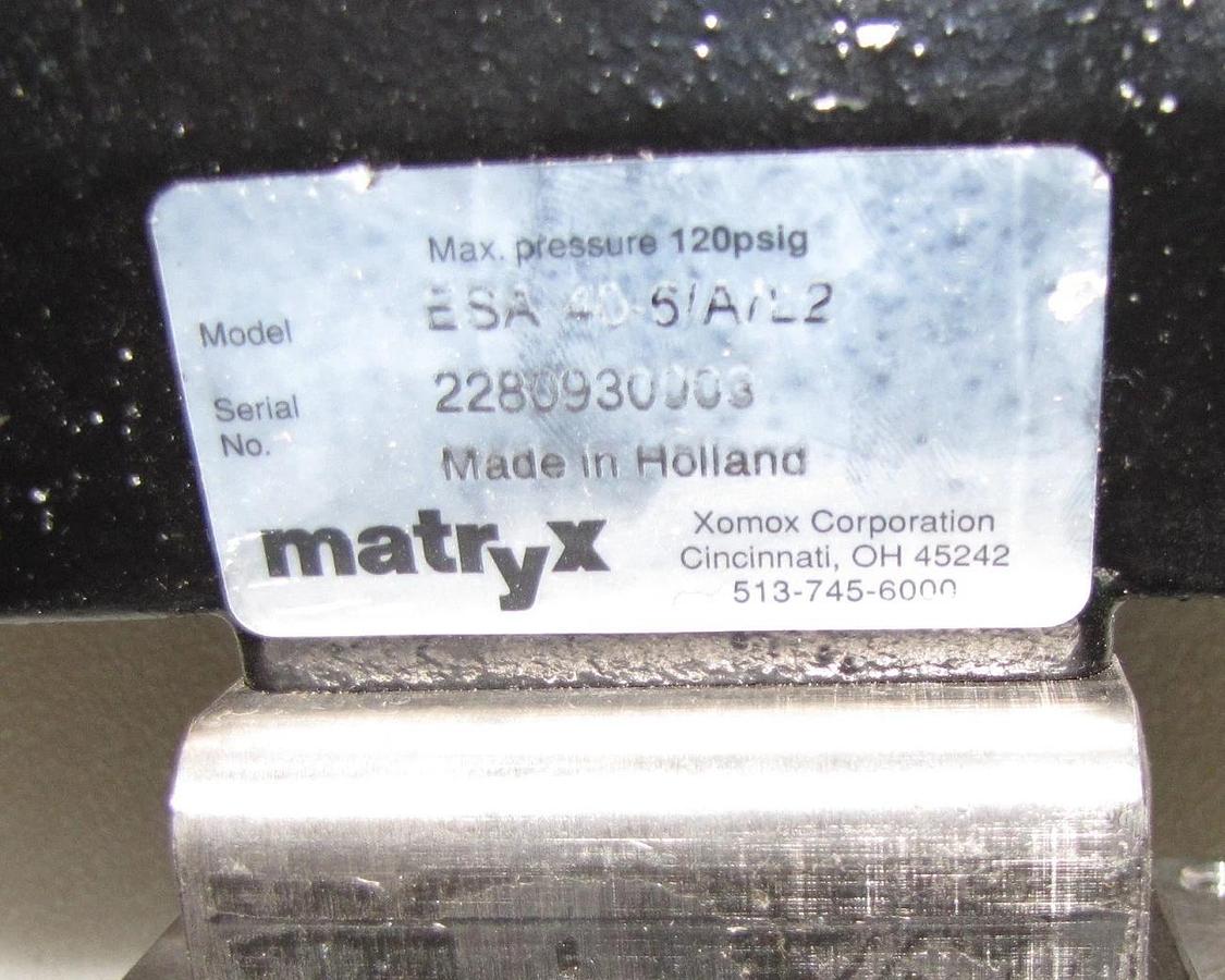 1"  Stainless  McCANNA Valve Matryx Xomox  Actuator Pneumatic ESA 40-6/A/22