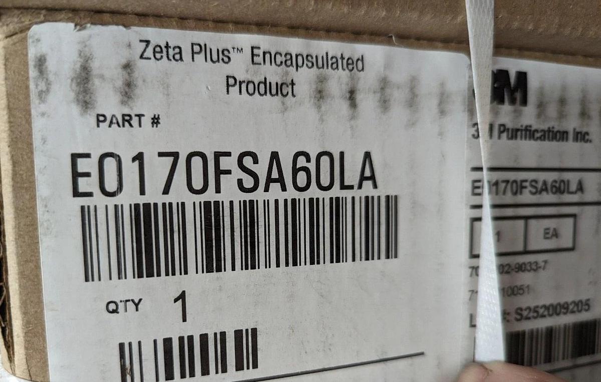 Used 3M Zeta Plus Encapsulated System Scale-Up Filter Capsule E0170FSA 60LA, 170 cm²