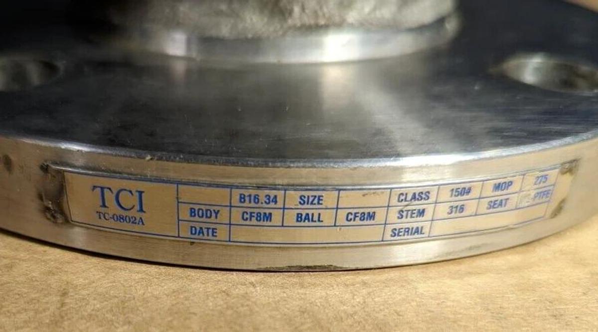 TCI 2 1/2",  3-way full port modulating stainless steel valve TC-0802A