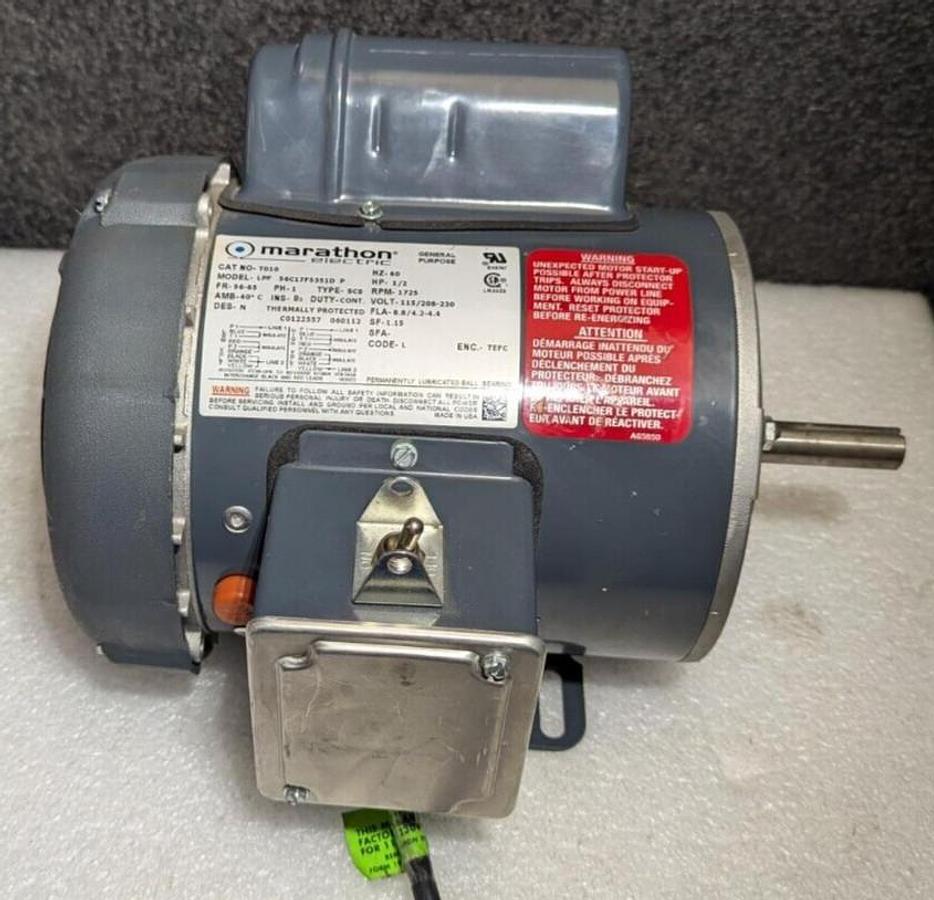 Marathon T010 Electric Motor  LPF 56C17F5351D   1/2  1PH  115/208-230 Volt