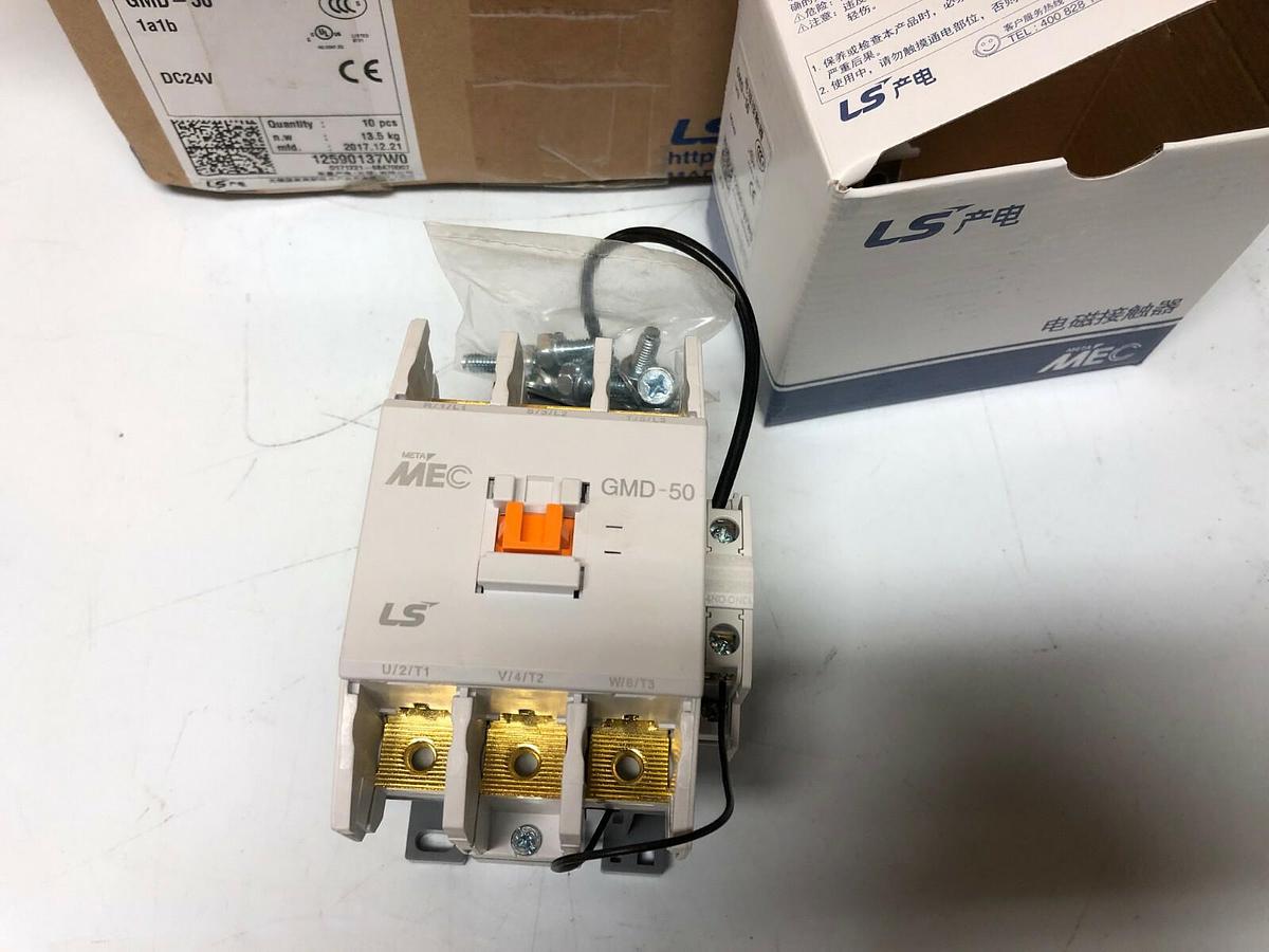 Used 10 GMD-50  LG Meta-Mec LS Metasol 3ph Contactor 50 amp, 24vDC