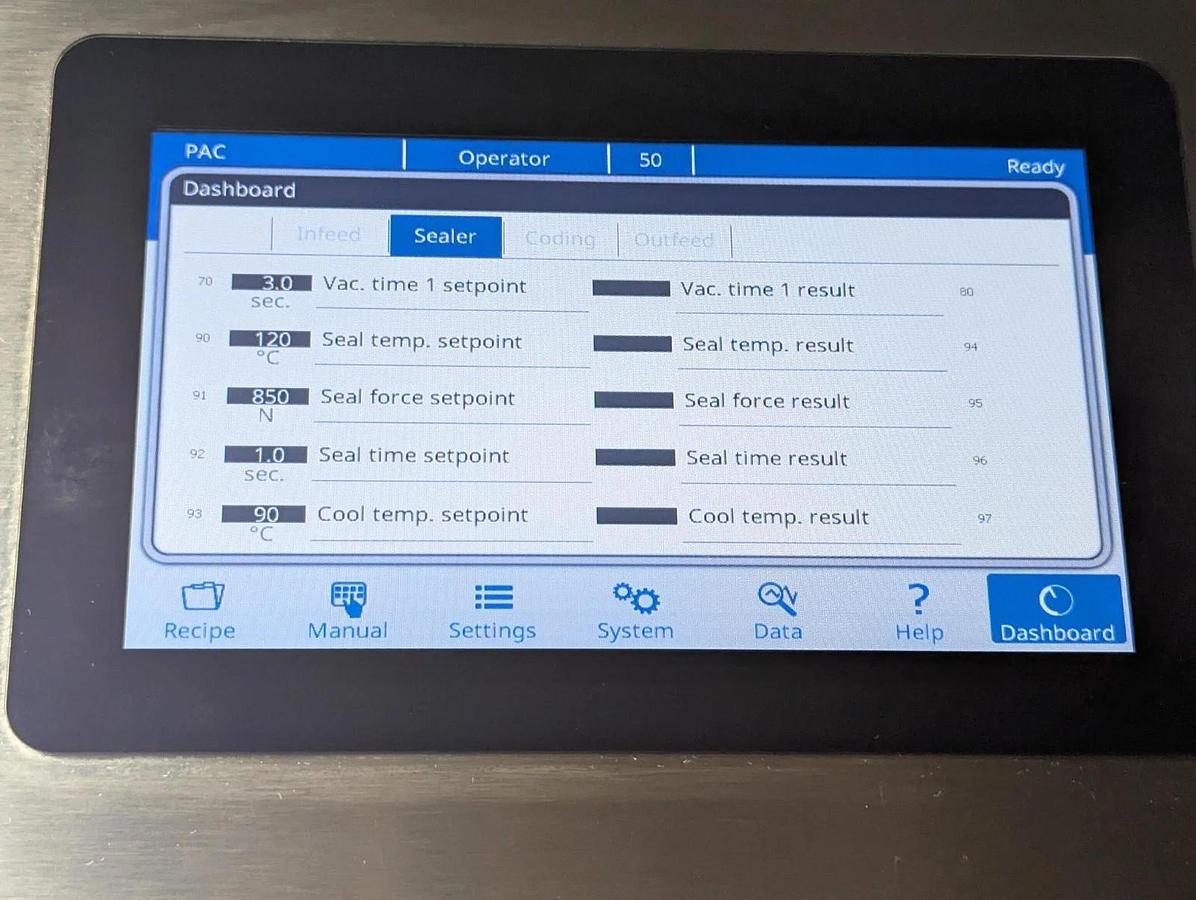 Used PAC Packaging Aids PVT Plus MED 20 Vacuum sealer