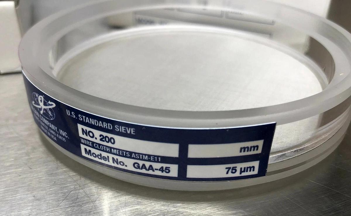 Gilson GAA-45,  3" Acrylic Frame Sieve, Stainless Mesh, No. 200 (75µm)